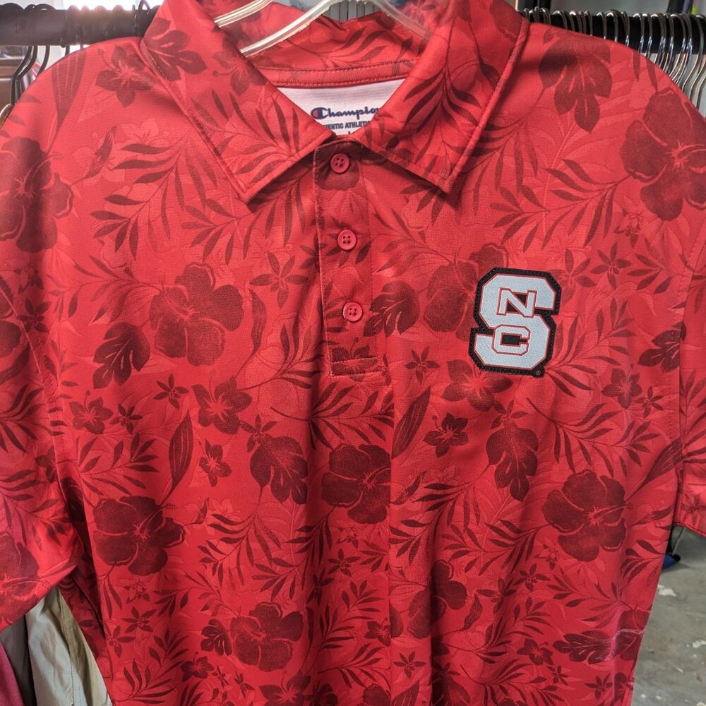 NCSU Logo Floral Golf Polo